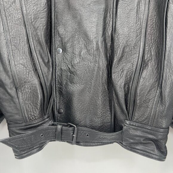 Michael Hoban North Beach Black Leather Jacket Size 38 Made in USA - Picture 5 of 14